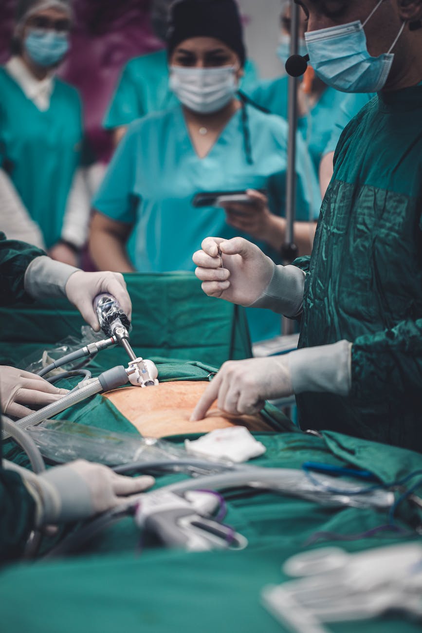 medical professionals doing an operation on a patient